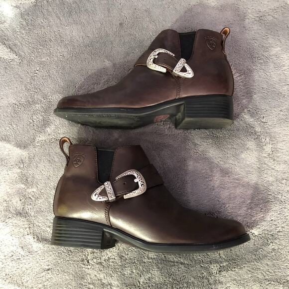 Ariat Western Style Ankle Boots with Buckle Size Women's Size 6B Coast Cowgirl - Picture 3 of 13